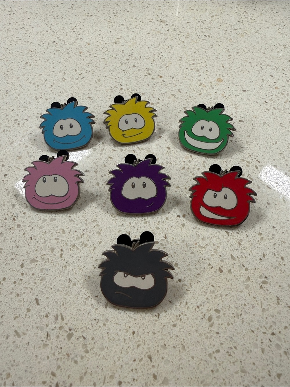 Club Penguin Puffles Character Enamel Pins - Set of 7